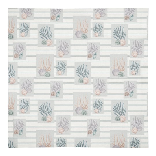 Shell Panels on Stripes Cotton Twill Napkin